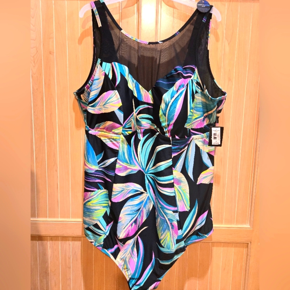 Torrid Tropical Print Swimsuit 4X